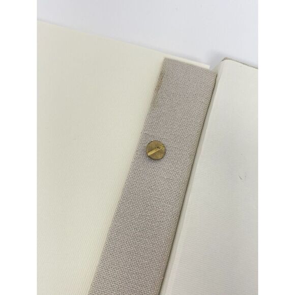 Pottery Barn Photo Picture Memory Book Album Linen Beige  Scrapbook 8.5x14.5” - Picture 10 of 11